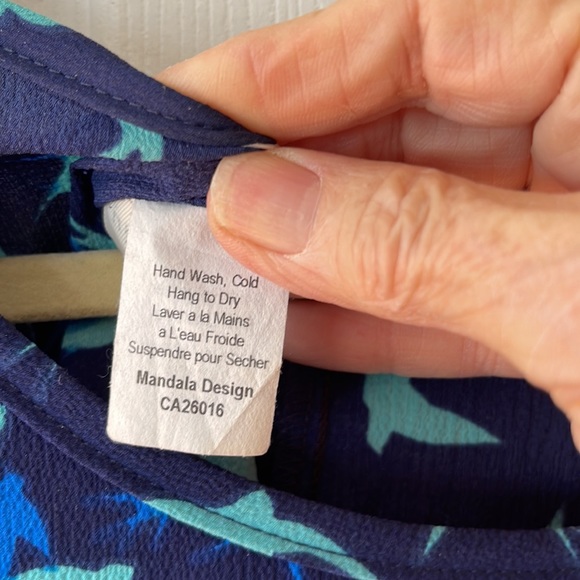 GUC Mandala Design crepe shift dress size M. - Picture 5 of 10